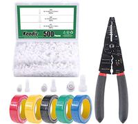 Keadic 506Pcs Electrical Wires Crimping Kit, Including 16-14AWG Nylon Closed End Crimp Terminals, 5 Rolls of Electrical Tapes and 8" Wire Stripper Crimper for RV Wiring