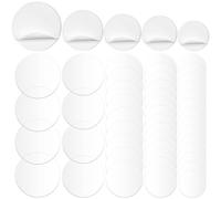 Keadic 50Pcs Clear Circle Acrylic Sheet, Acrylic Circle Blanks Clear Transparent Discs Miniature Bases Round Plexiglass Disc Blanks for DIY Craft(50mm 65mm 70mm 88mm 100mm)
