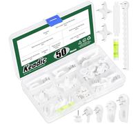 Keadic 52 Pcs Concrete Wall Hooks Kit, Invisible Nail Wall Screw Hangers, Picture Hanging Non-Trace, Invisible Nail Wall Hooks for Picture Photo Frame Clock Hangers