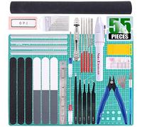 Keadic 55Pcs Professional Modeler Basic Tools Craft Set Hobby Building Tools Kit for Gundam Car Model Building Repairing and Fixing (Kit 11)