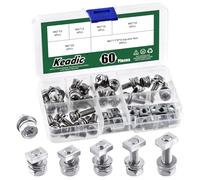 Keadic 60Pcs M6 Battery Bolts & Square Nuts Set | 304 Stainless Steel Terminal Screws for Motorcycle, ATV, Scooter | Heavy-Duty Rust-Resistant Assortment Kit with Storage Case