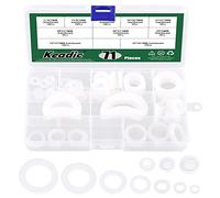 Keadic 71 Pcs 10 Size Silicone Sealing O Ring Assortment Kit Contains Screen Filter Washers and Flat & Convex Washers for 1",3/4",1/2",3/8",1/4" Hose Tube Faucet Plumping Fitting Connect