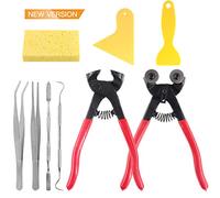 Keadic 9Pcs Mosaic Tools Set, Including Heavy Duty Wheeled Glass Mosaic Nippers,Tile Cutter Pliers and 7Pcs Mosaic Tile Tools Perfect for DIY Tile Mosaic Cutter