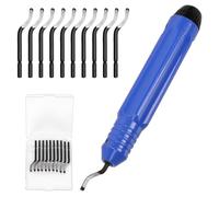 Keadic Deburring Tool Kit,Hand Metall Entgraten Werkzeug NB1100 Griff + 11 Stück BS1010 Rotary Entgraten Klingen, Entgraten Werkzeug 3D-Druck für Holz/Kunststoff/Aluminium/Kupfer und Stahl