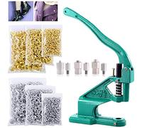Keadic Hand Press Grommet Machine with 3 Die #0#2#4 and 3000 Pieces Grommets Eyelets Silver & Golden, for Banners, Signs, Awnings, Posters, Curtains, Digital Printing, Corsets, Belts, Bags, Shoes