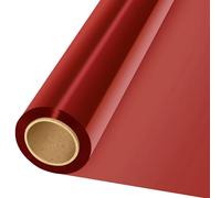 Keadic Red Cellophane Wrap Roll 2.3 Mil Thick 15 Inch x 100 Ft Translucent Cello Wrapping Paper for Gift Baskets Sweet Treats & Party Decoration