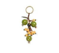 keadiseu Green Pomegranate Forest Style Beaded Keychain Bag Accessory Keychain Gift for Friends