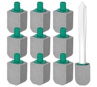KEAGAN 10PCS Pumice Stone Toilet Bowl Cleaner with Extra Long Handle, Pumice Cleaning Stone, Replaceable Toilet Bowl Cleaner Toilet Brush, Cleaning Stones for Limescale Deposits Kitche (Grey)
