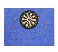 KEAGAN Dart Board Wall Protector Dartboard Surround Wall Protector Felt Dartboard Wall Protection Self-Adhesive Spliced Wall Surround Board Dart Board Backing Felt Wall Tiles Cork Board(Blue) (12PCS)