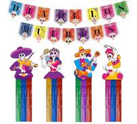 KEAGAN Day of The Dead Decorations, Dia De Los Muertos Hanging Decorations, Halloween Sugar Skull Hanging Banner Decors for Day of the Dead Halloween Party Home Outdoor Decor Party Supplies