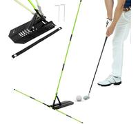 KEAGAN Golf Alignment Stick Holder, Golf Training Aids for Swing Plane and Swing Path Training, 7 Adjustable Angles, Golf Swing Trainer with Improved Sticks, Golf Practice Accessories