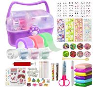 KEAGAN Nano Tape Bubble Kit for Kids Nano Double Sided Tape for Making Bubbles,500+ Fillings DIY Nano Bubble Tape with Pump Sequins Glitter Powder Stickers,Novelty Toy for Girls Boy