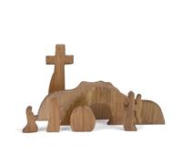 KEAGAN The Empty Tomb Easter Scene And Cross Wooden Easter Tomb Set Resurrection Scene Set Wooden Creche Empty Resurrection Decor