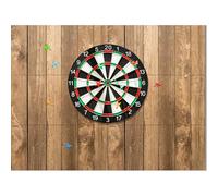 KEAGAN Wood Grain Dart Board Wall Protector 12PCS, Felt Backboard Tiles, 0.5" Thick Self-Adhesive Dartboard Surround Wall Protection for Game Room, Man Cave & Home Bar