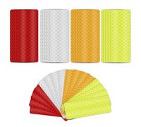 KEAHND 36pcs Multicolor Reflective Stickers, Outdoor, Plastic, Rectangular, Variety Pack, Safety Reflective Stickers, Vehicle, Helmet, Mailbox, Fence, Backpack, Jacket, Vest, Hiking Jacket Stickers