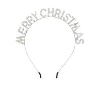 KEAHND Christmas Rhinestone Headbands For Women,Merry Christmas Headband,Xmas Hair Hoops,Sparkly Xmas Rhinestone Tiara Hairband,For Birthday Holiday Party