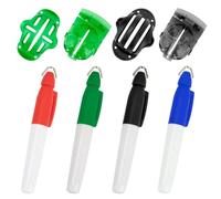 KEAHND Golf Ball Line Drawing Marking Alignment Kits,Golf Ball Markers,Golf Ball Marker Line,Golf Ball Alignment Stencil,Golf Ball Marker Stencil,Golf Ball Line Marker Tool,Three Line Golf Ball Marker