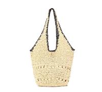KeAiDMon Hobo Women Large Shoulder Bag Beach Woven Mesh Handbag Foldable Travel Tote Bags Shopping Straw Bag for Summer (beige)