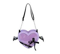 KeAiDMon Little Devil Shoulder Bag Love Itabag with Bat Wings Fashion Dating Chain Bag