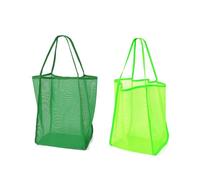 KeAiDMon Mesh Beach Tote for Women Hobo Shoulder Handbag Foldable Pool Tote Bag Sand toy totes Large Picnic shopping bag (two green)