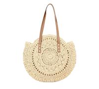KeAiDMon Women Straw Bag Woven Purse Large Beach Bags Rattan Crossbody bag Round Summer Shoulder Bags Travel Swim Tote Bags