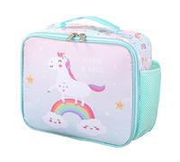 KEAIDUO Rainbow Unicorn Lunch Box for Kids - Insulated Lightweight Lunch Bag with Side Bottle Holder, Waterproof Cooler Tote for School & Picnic