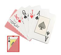 KEAIDUO Waterproof Playing Cards 100% Plastic, Professional Poker Cards for Texas Holdem Red Backs