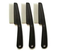 KEAIYYJ- Flea Comb for Cats Dogs Lice Dandruff Pet Tick Brush Fine Tooth 3 Pack (Black)