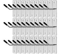 KeaJuidy 30pcs Wall Mounted Hook Heavy Duty Metal Single Hooks Home Storage Organizer Hanger Stainless Steel Hook Garage Hooks Tool for Garage Shop Retail Office Kitchen Store Display (2in/5cm)