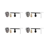 KEALBAUS 4 x Hot Grinding Electric Mini Chuck Keyless Drill Chucks 0.3-4 mm Capacity Range W/3.18 mm Shaft Connecting Rod