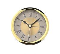 KEALBAUS 89mm roman numerals retro quartz clock, simple clock accessories, inlaid handmade clock, As shown, as shown