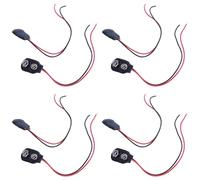 KEALBAUS 8Pcs 15cm Wire Cable 9V 9 Volt Battery Clip Connector I Type