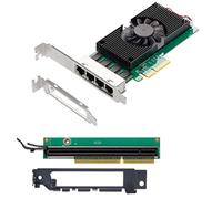 KEALBAUS I225 Chips 4 Port 2.5G RJ45 Network Adapter PCIe X4 4 Port 100/1000M/2500Mbp Gigabit Ethernet Network LAN Card NIC(B)