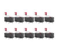KEALLANS 10 Pcs Mini Micro Limit Switch Roller Lever Arm SPDT Snap Action LOT