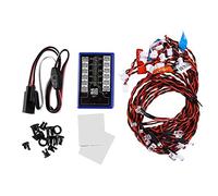 KEALLANS 12 LED Flashing Bright Light Strobe Lamps Kit System for 1/10 1/8 Axial SCX10 TRX4 RC Crawler Dift Car