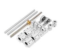 KEALLANS 15Pcs 200Mm Optical Guide Bearing Housings Aluminum Rail Shaft Lead Screw Rod Slide Bushing Shaft Coupling