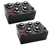 KEALLANS 2 x Black Variable Decade Iron Resistance Box 0-9999.9 Ohm 165 x 125 x 60 mm for Physical Education