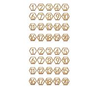 KEALLANS 2 x Wooden Numbers 1-20 Hexagon Wedding Table Numbers Wooden Table Numbers