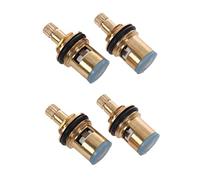 KEALLANS 4Pcs 1/2 Inch 20 Teeth Ceramic Disc Cartridge Quarter Turn Replacement Hot Cold Valve