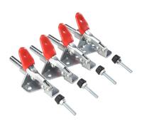 KEALLANS 4Pcs GH-301AM 45Kg Toggle Clamp Quick Release Pull Action Vertical/Horizontal Type Clamps Hand Tool for Woodworking