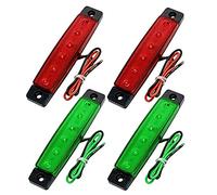 KEALLANS 4Pcs Red Green Boat Navigation LED Lights Stern Lights Boats Light 12V
