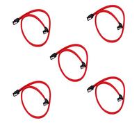 KEALLANS 5 x 3.0 III SATA3 Data Cable A 7 Pin SSD Right Angle 6 GB/S Data Cable 50 cm Red