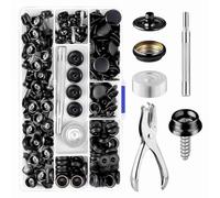 KEALLANS Canvas Snap Kit 2 Pcs Setting Tool,Marine Grade Stainless Steel 3/8in Socket Canvas Snap Button Fastener Kit, for Boat A