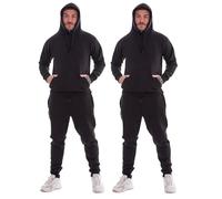 Keanu (2-Pack Mens Pullover Hoodies - Super Soft Hooded Sweatshirt with Fleece Lining - Hoody Hooded Top - UK Sizes S M L XL 2XL (Black Pack, Medium)