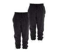 Keanu 2 Pack Regular Fit Kids Joggers - Super Soft Jogging Bottoms with Brushed Fleece Lining - Lounge Pants Gym Joggers Boys Girls School Uniform - Kids Sizes 5-14 Years (Black Pack, 7-8 Years)