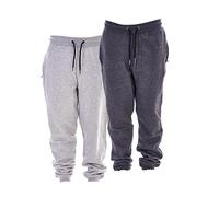 Keanu 2 Pack Regular Fit Kids Joggers - Super Soft Jogging Bottoms with Brushed Fleece Lining - Lounge Pants Gym Joggers Boys Girls School Uniform - Ages 5-14 (Charcoal/Grey Marl Pack, 7-8 Years)