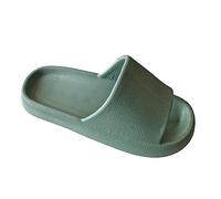 Keanu Chunky Cloud Sliders - Women Men Indoor/Outdoor Slides - Slippers Pool Sliders Summer Flip Flop Shower Bathing Pillow - UK Adult Sizes 3-12 (Sage Green, 7-8)
