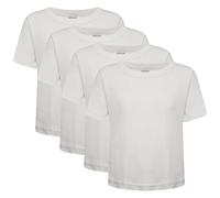 Keanu Heatforce Kids Thermal T Shirts - Pack of 4 - - Winter Warm 0.45 TOG Brushed Underwear - Ages 3-15 Years (4 Pack White T Shirts - 12-13 Years)