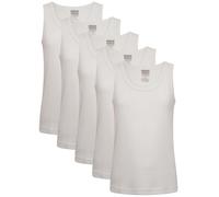 Keanu Heatforce Kids Thermal Vests - Pack of 5 - Winter Warm 0.45 TOG Brushed Underwear - Ages 3-15 Years (5 Pack White Vests - 9-10 Years)
