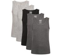 Keanu Heatforce Kids Thermal Vests - Pack of 5 - Winter Warm 0.45 TOG Brushed Underwear - Ages 3-15 Years (5 Pack Dark Colour Vests - 7-8 Years)